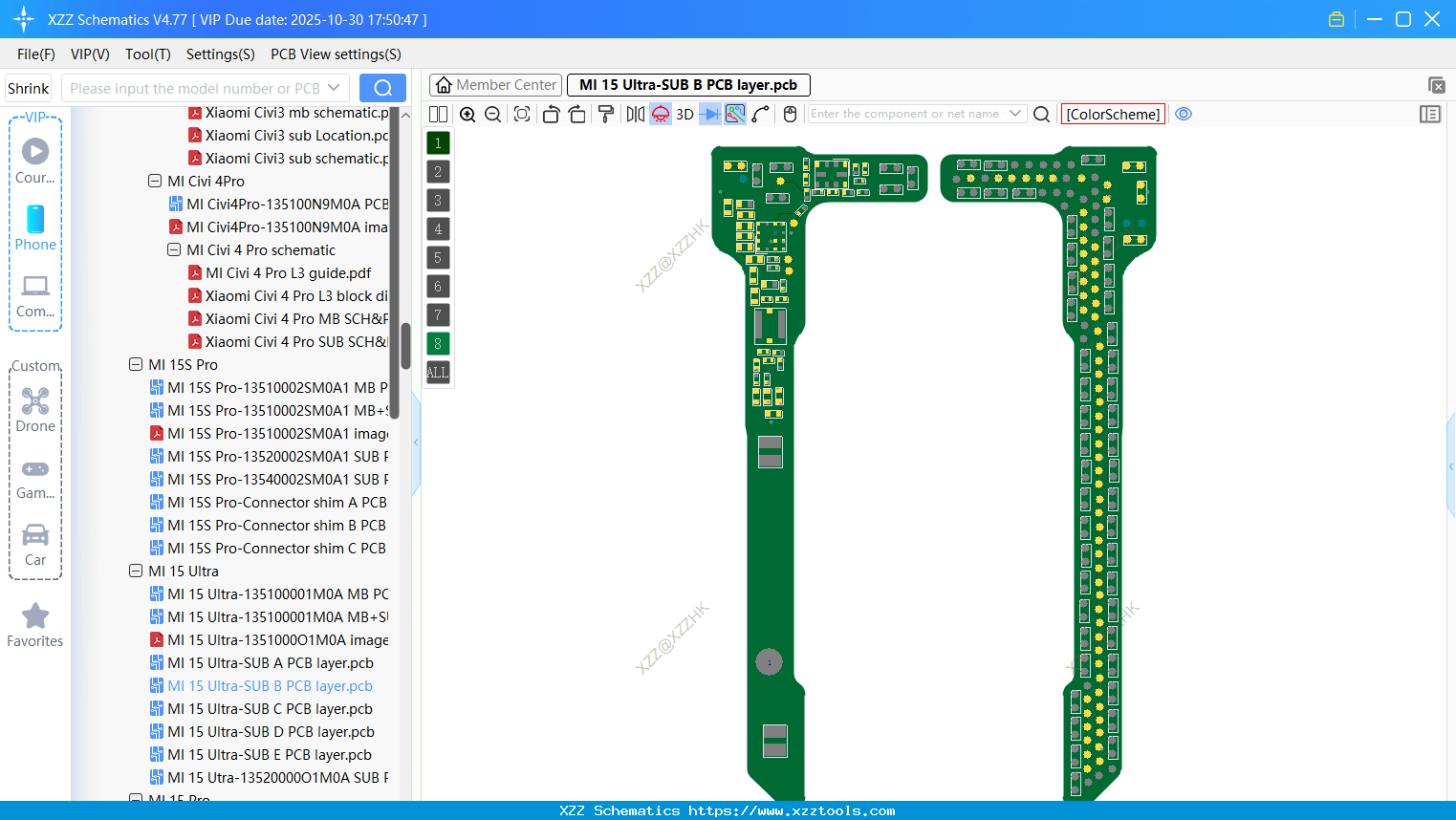 Xiaomi MI 15 Ultra-SUB B PCB Layer